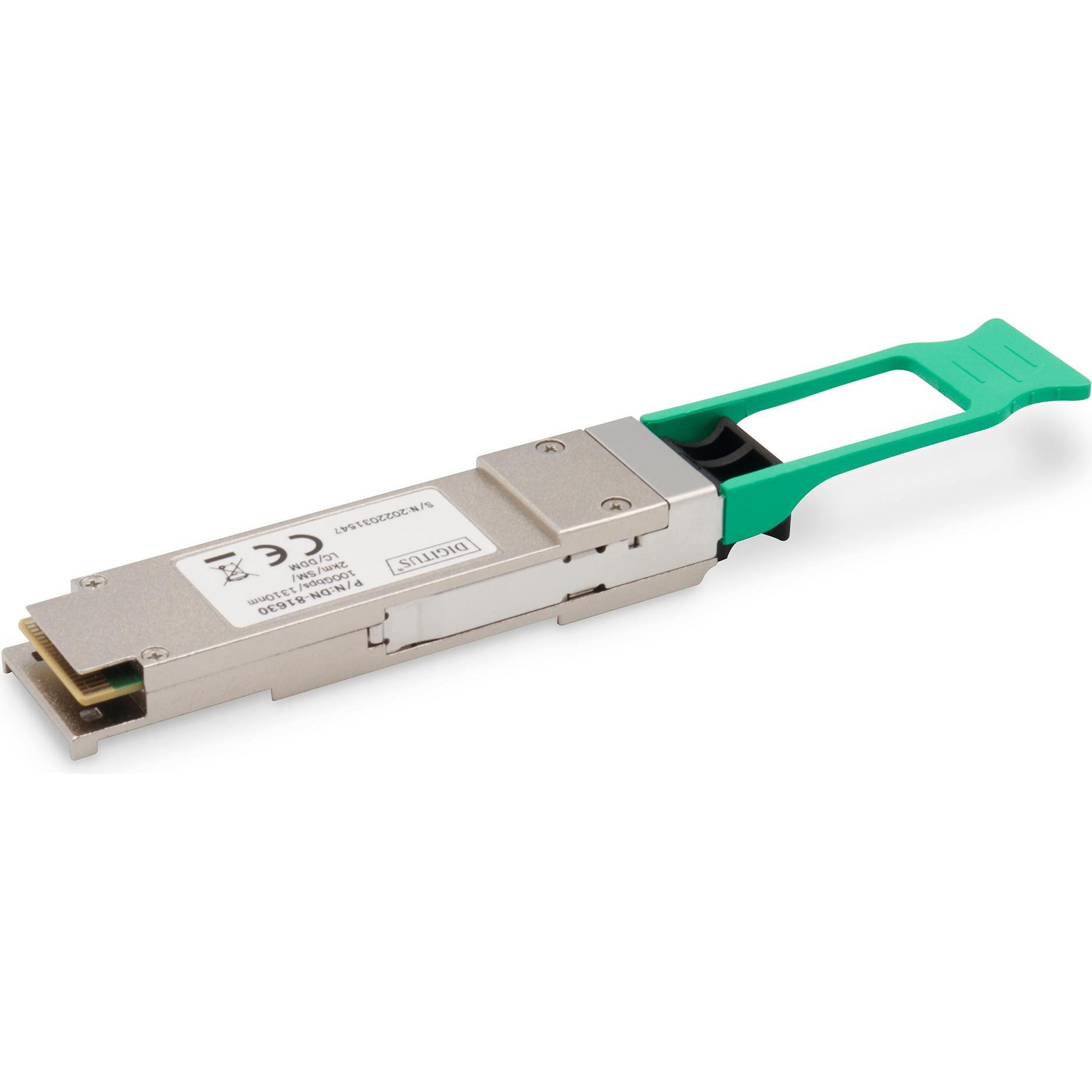 Digitus 100Gbs QSFP28 SR4 Optical Transceiver, Ricetrasmettitore, Argento