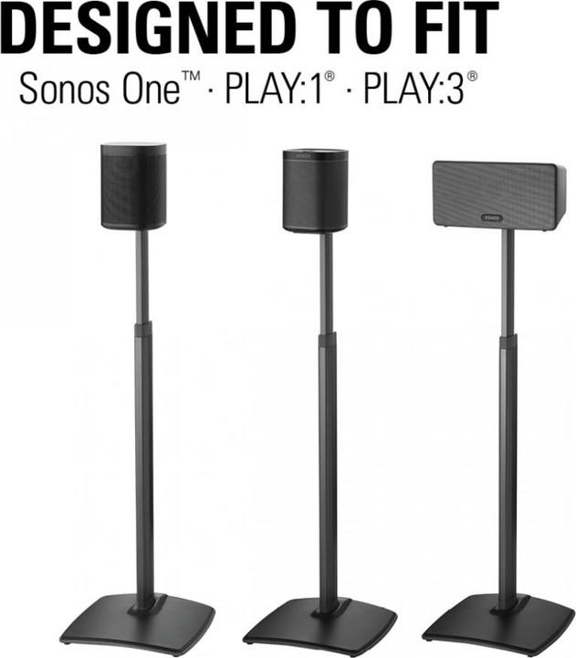 Image du produit Sanus Support pour Sonos ONE, PLAY:1, Play:3 (1 pièce, Support, Réglable en hauteur)