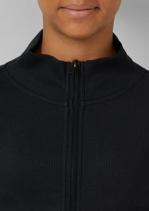 Produktbild s.Oliver Sweatshirt Jacke Kurze Sweatjacke im Slim Fit aus Rippware (146, 152)