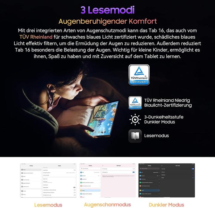 Produktbild Blackview Gaming Tablet mit 2K-Display, 14 GB RAM, 256 GB Speicher, Android 12, 4G LTE/5G WLAN und Stylus (4G, 11", 256 GB, Grau)