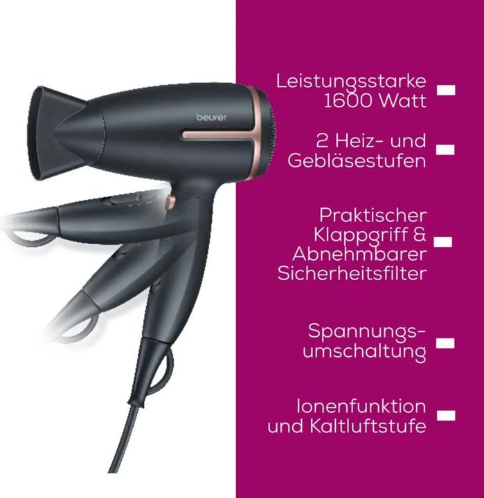 Image du produit Beurer HC25 Limited Edition Reise-Haartrockner (1600 W)
