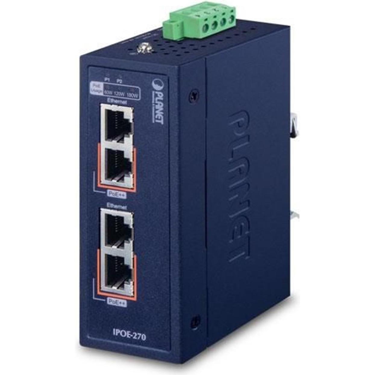 Planet IP30 industriale a 2 porte (4 porte), Switch di rete, Blu