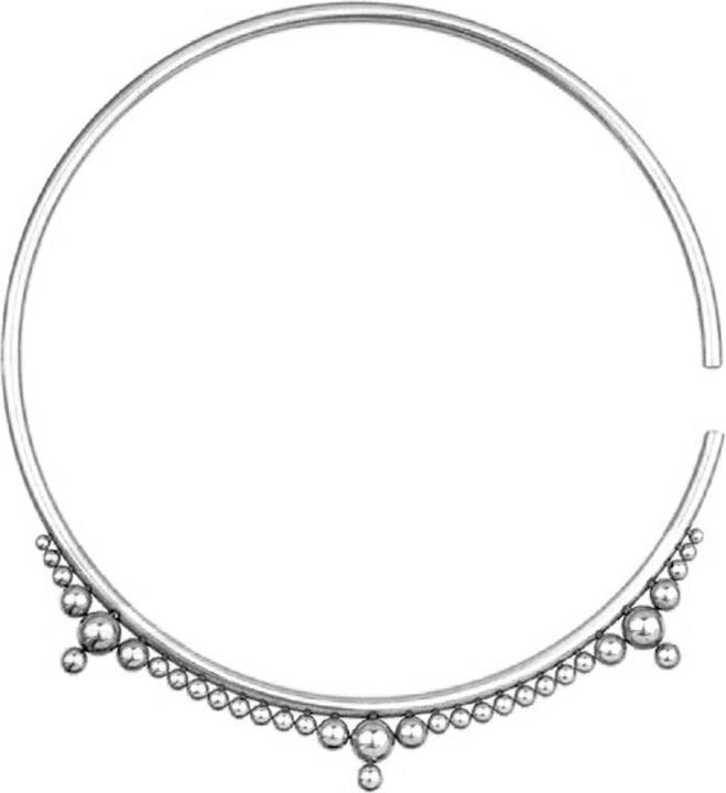 Produktbild Star Piercing Tunnel Anhänger Ring silber Kugeln Dreiecke (ohne Messing, Chirurgenstahl 316L)