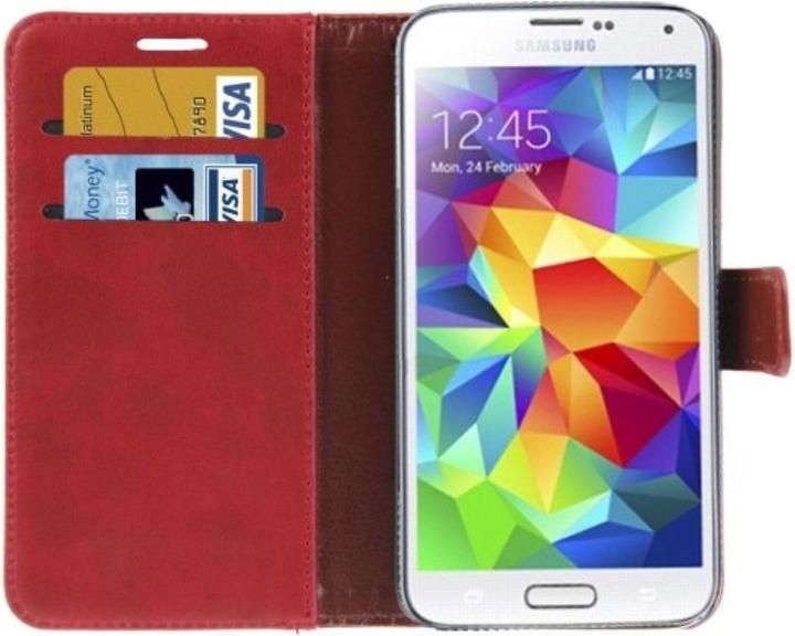Produktbild König Design Schutzhülle Handytasche (Flip Quer) für Handy Samsung Galaxy S5 / S5 Neo Rot (Samsung Galaxy S5 Neo, Samsung Galaxy S5)