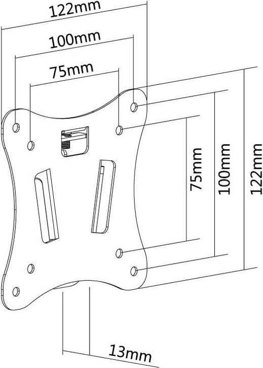 Actual product image Xantron Slimline 010 (Wall, 25 kg, 17" - 27")
