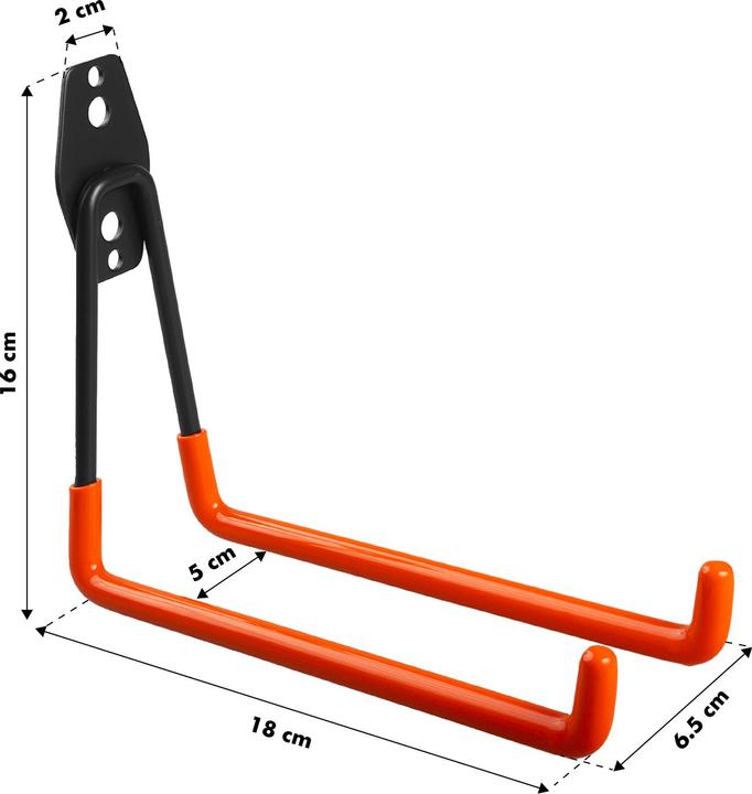 Image du produit Maclean Crochet mural en acier pour garage 25kg MC-444
