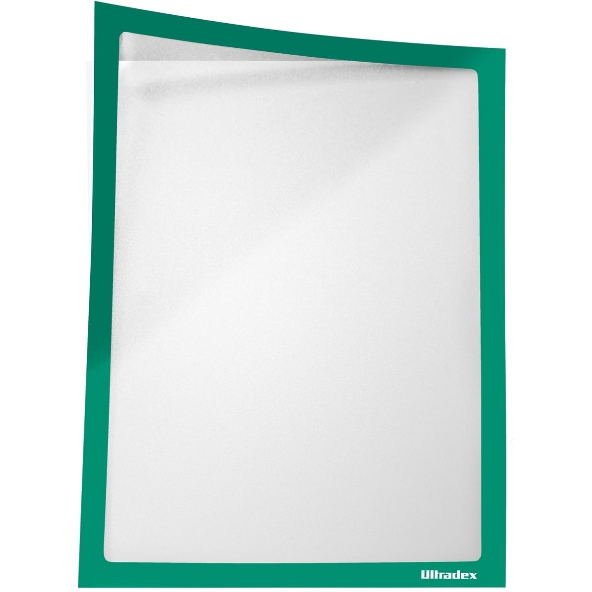 Ultradex, Informationsschild, Infotasche ADMA selbsthaftend/magnetisch A4 BxH 225x312mm grün VE=25 Stück