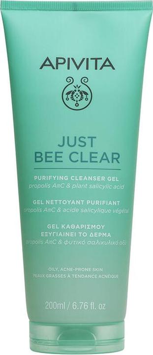 Actual product image Apivita Just Bee Clear Purifying Cleansing Gel For Oily Acne-Prone Skin - 200 Ml (Cleansing gel, 200 ml)