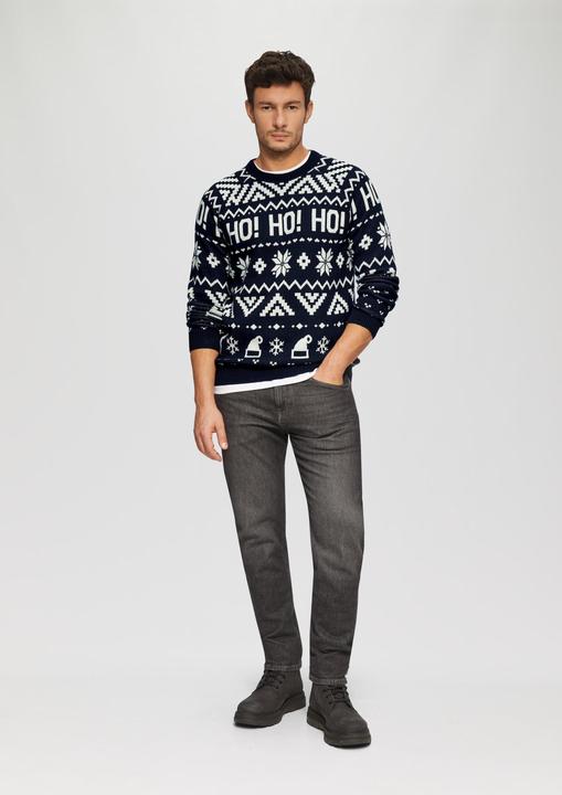 Actual product image s.Oliver Strickpullover Weihnachtspullover aus Baumwolle (L)