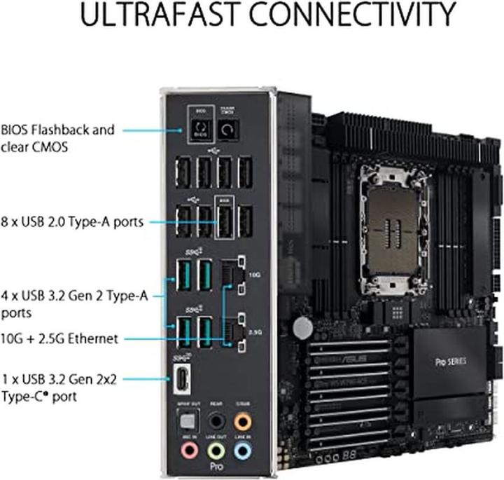 Produktbild ASUS PRO WS W790-ACE (LGA 4677, Intel W790, SSI CEB)