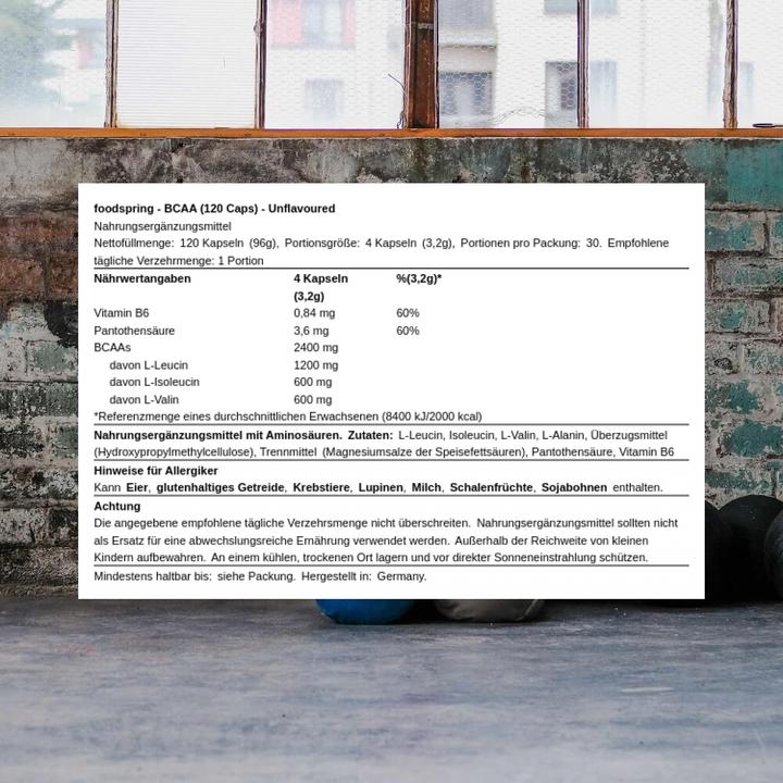 Image du produit Foodspring Bcaa (1 pièce(s), Capsules, 96 g)