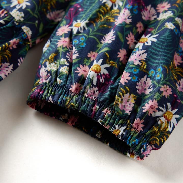 Produktbild vidaXL Kinderkleid mit Langen Ärmeln Dunkelblau 128,Material: 100 (128)