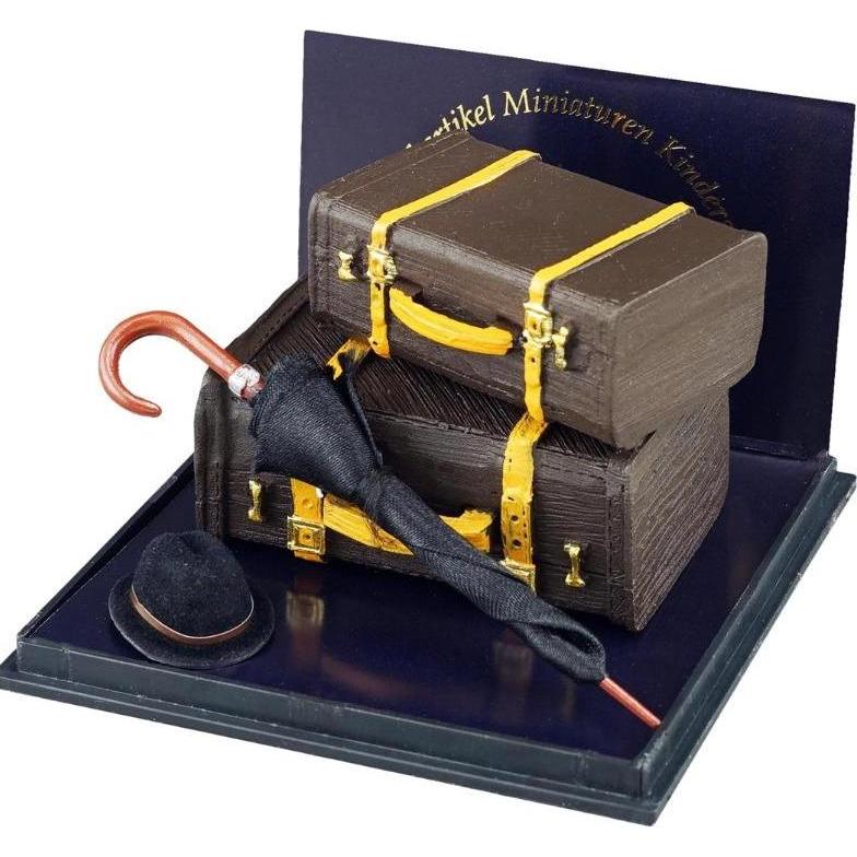 Reutter, Deko Objekt, 001.748/7 - Kofferset, Miniatur, mit Hut und Regenschirm