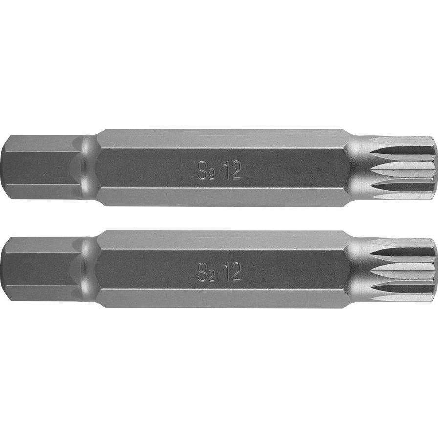 Neo Tools, Bits, SPLINE TIP M12 X 75 MM S2 X 2 vnt. 10-910 NEO (M12)