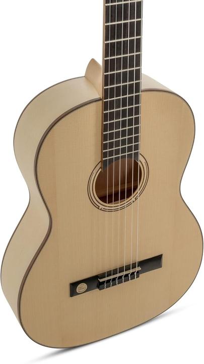 Actual product image Gewa Classic Guitar Pro Natura Silver Left-Handed Model Made in Europe (Classical guitar, Back and sides: Acacia, Neck: Maple, Top: Solid spruce)