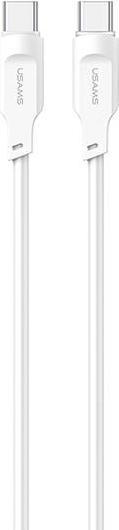 Image du produit Usams Câble de charge type-C vers type-C - Blanc (1.20 m, USB 2.0, 100 W)