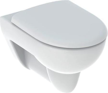 Image du produit Geberit WC suspendu à chasse d'eau basse RENOVA avec bord de rinçage, avec abattant WC blanc
