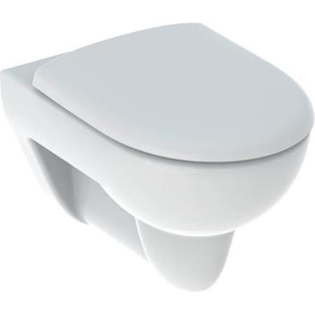 Geberit, Toilette + Bidet, Wand-Tiefspül-WC RENOVA mit Spülrand, mit WC-Sitz weiss