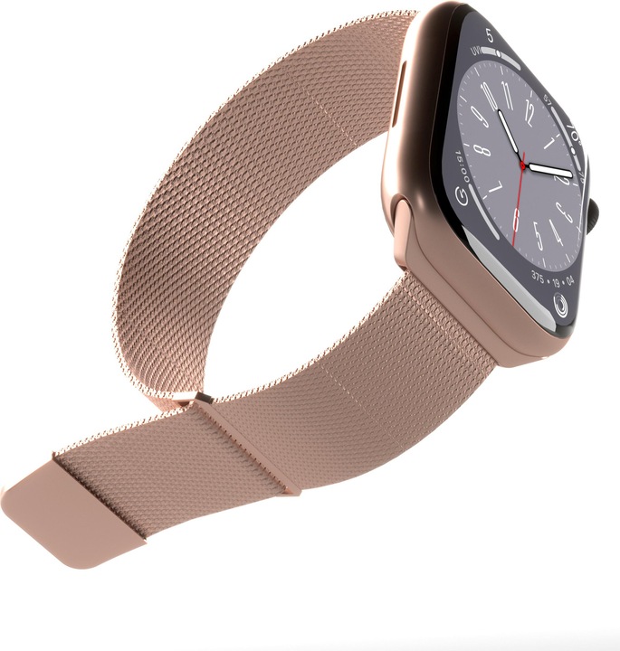 Actual product image Puro Milanese Magnetic Band - Pasek ze stali nierdzewnej do Apple Watch 38/40/41 mm (różowe złoto) (38 mm, 40 mm, 41 mm, Stainless steel, Apple Watch Series 1, Apple Watch Series 2, Apple Watch Series 3, Apple Watch Series 4, Apple Watch Series 5, Apple Watch Series 6, Apple Watch Series 7, Apple Watch Series 8, Apple Watch Series 9, Apple Watch SE)