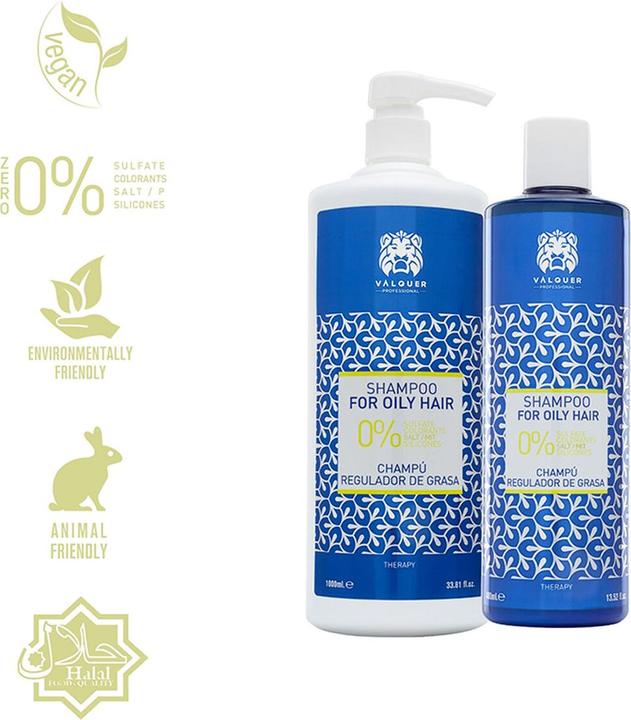Produktbild Valquer Válquer Oil Control Shampoo 1000ml (1000 ml, Flüssiges Shampoo)
