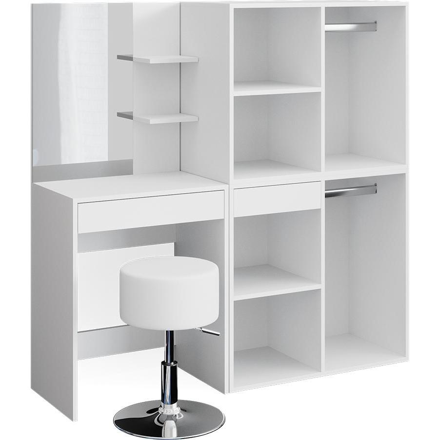 Vicco, Schminktisch, Isabelle mit Hocker (140 x 140 x 40 cm)