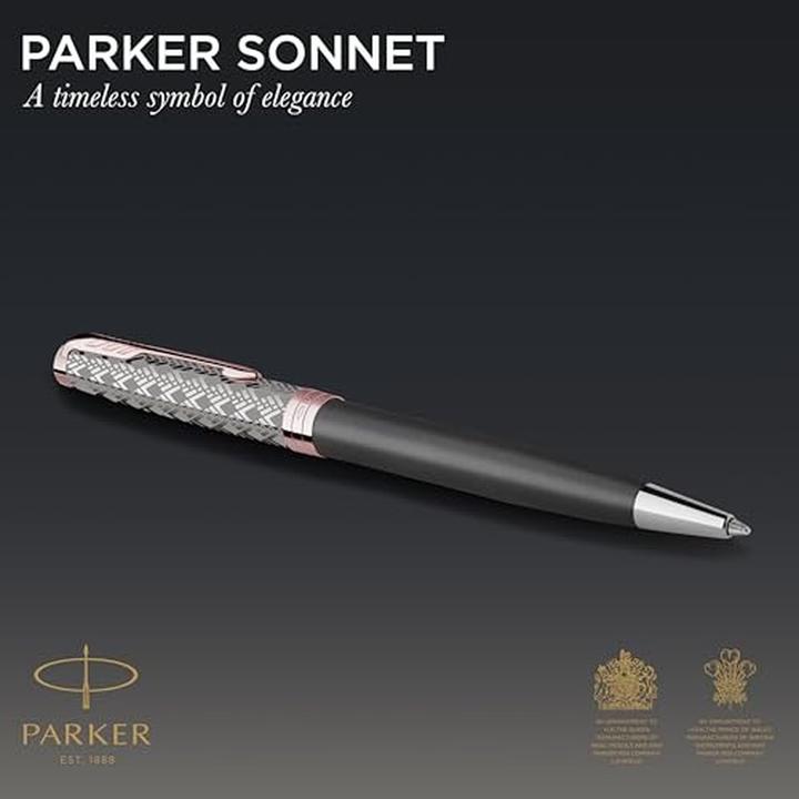 Actual product image Parker Ballpoint pen Sonnet Prem. Metal & Grey P.G.C. sw M (Pink gold, Metallic, Grey, 1 x)