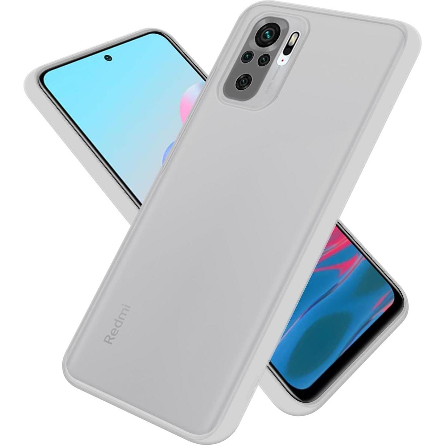 Cadorabo Hybrid Matt Cover (Xiaomi Redmi Note 10), Smartphone Hülle, Transparent