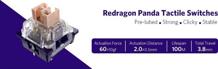 Actual product image Redragon Zestaw mechanicznych Switch A113 HP1 Panda