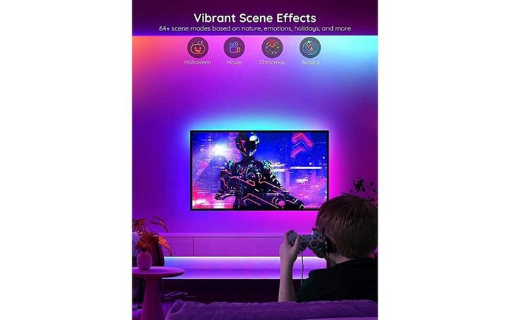 Productafbeelding Govee LED-strip Basic Wi-Fi + Bluetooth, 5 m, RGBIC (RGBIC, 500 cm, Interieur)