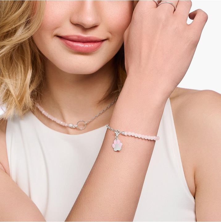 Produktbild Thomas Sabo Charm-Anhänger Pinke Pfote Silber (925er Silber, Emaille)