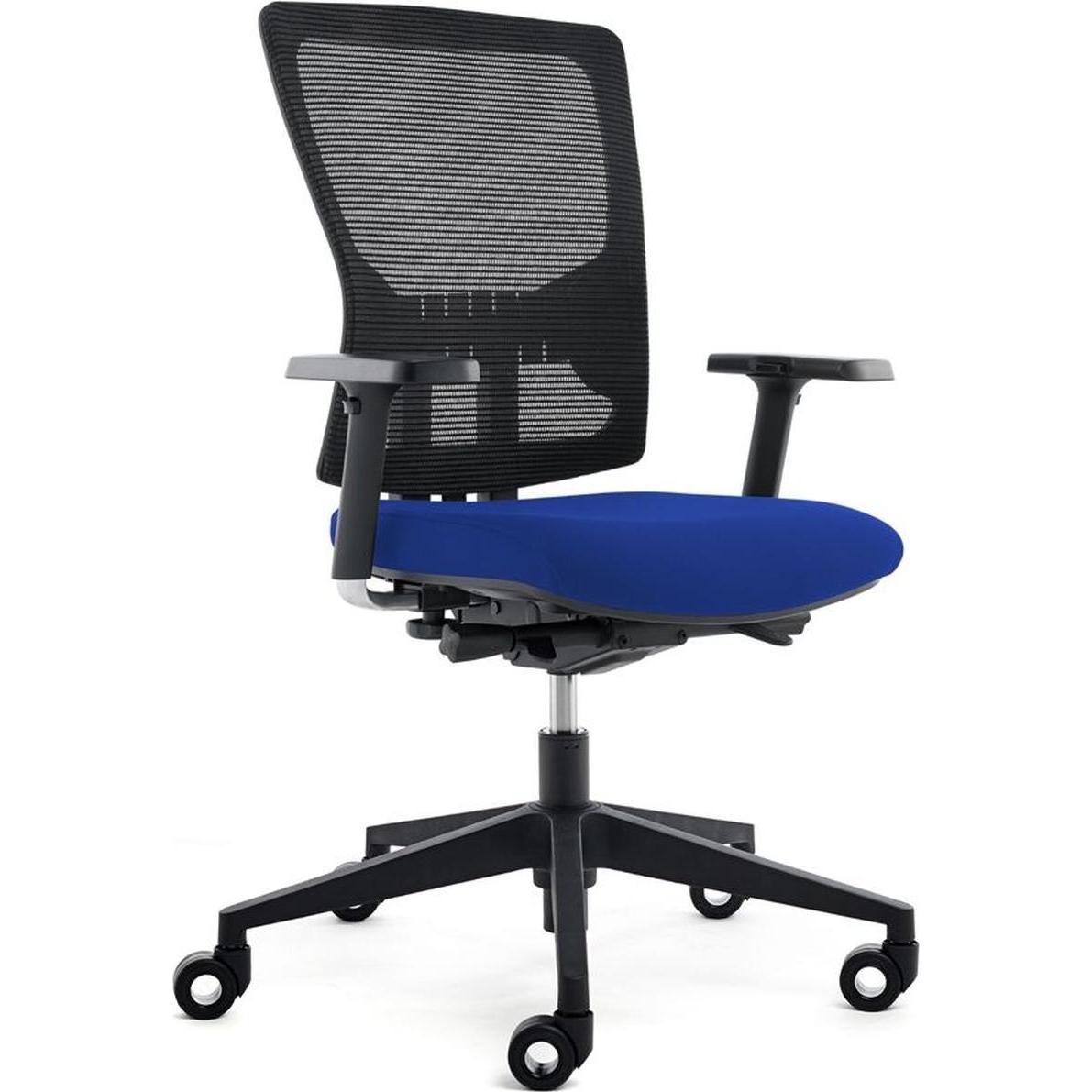 Rocada, Bürostuhl, Bürodrehstuhl mit Armlehnen blau