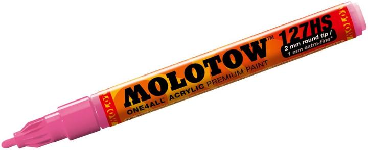 Actual product image Molotow Permanent marker One4All 127 HS refillable 2mm neon pink (Neon pink, 2 mm, 1 x)