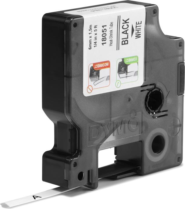 Produktbild Dymo Rhino Heissschrumpfschlauch (0.60 cm, Weiss)