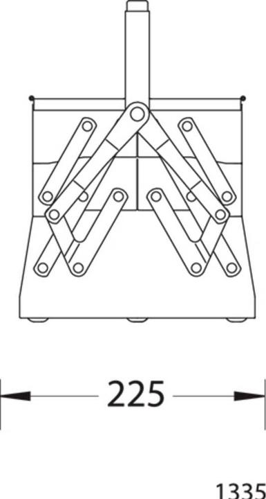 Actual product image Gedore 1335 L Tool box, empty, 5 compartments, 210x535x225 mm