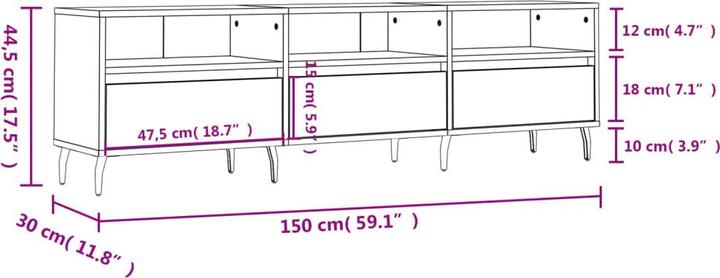 Image du produit VidaXL Ensley (150 x 30 x 44.5 cm)