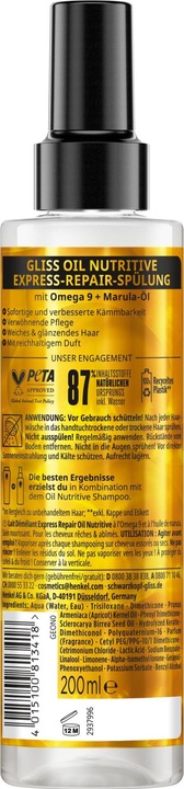 Image du produit Gliss Huile nutritive (200 ml)