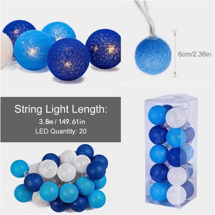 Blue, Light blue, White