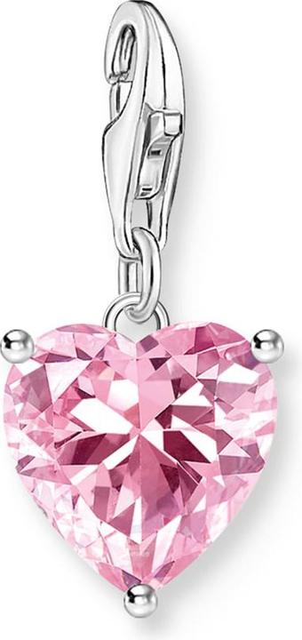 Immagine prodotto Thomas Sabo Charm-Anhänger Herz mit pinkfarbenem Stein Silber (Argento 925)