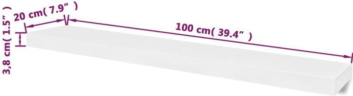 Immagine prodotto vidaXL Wandregal (100 x 20 x 3.80 cm)