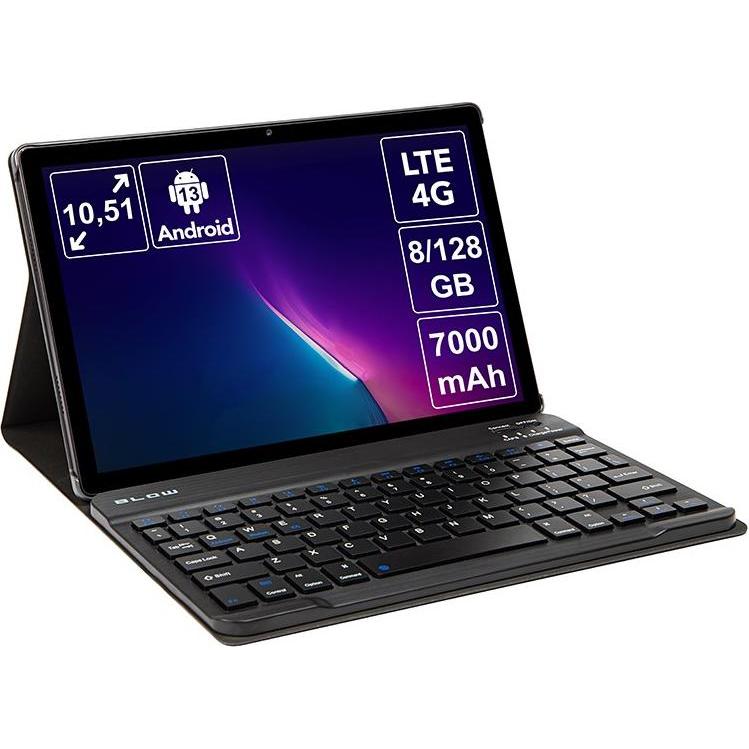 Blow Tab 11 (4G, 10.50", 128 GB, Black/Silver), Tablet, Schwarz