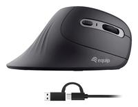 Actual product image equip MOUSE ERGONOMICO VERTICALE 245119 con cavo USB-C+A (Cable)