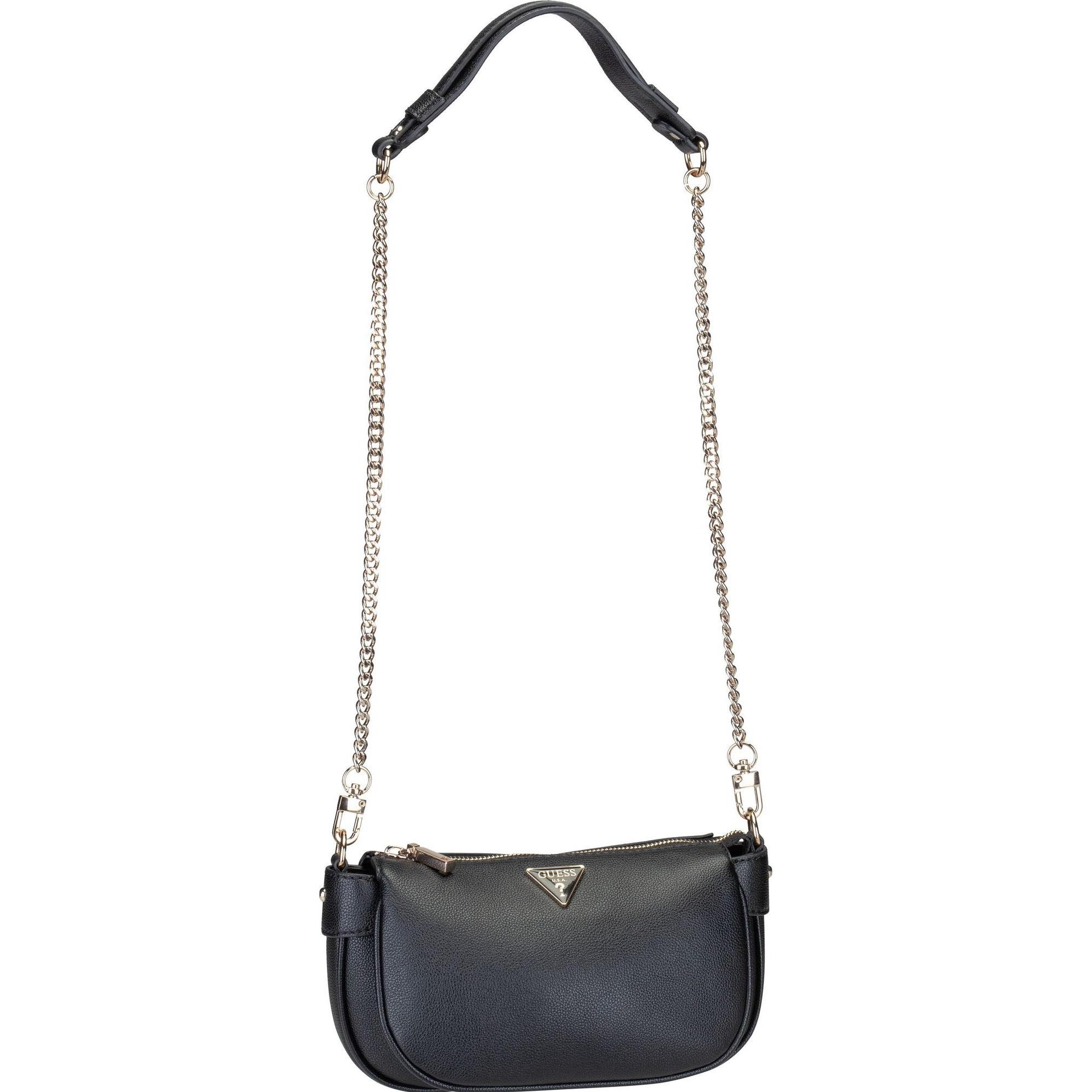 Guess, Handtasche, Silvye Schultertasche 24 cm, Schwarz