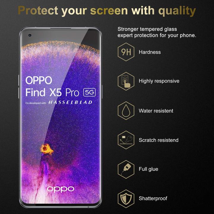 Image du produit Cadorabo Verre de protection trempé pour Oppo FIND X5 PRO (1 pcs, Oppo Find X5 Pro)