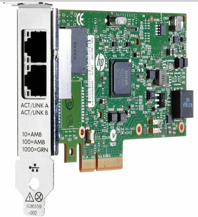 Actual product image HPE 652497-B21, 361T Dual Port Ethernet Adapter (PCI Express 2.0 x4)