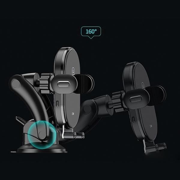 Actual product image Usams Uchwyt indukcyjny US-CD131 15W Automatic do szyby/na deskę rozdz. czarny/black CD131ZJ01