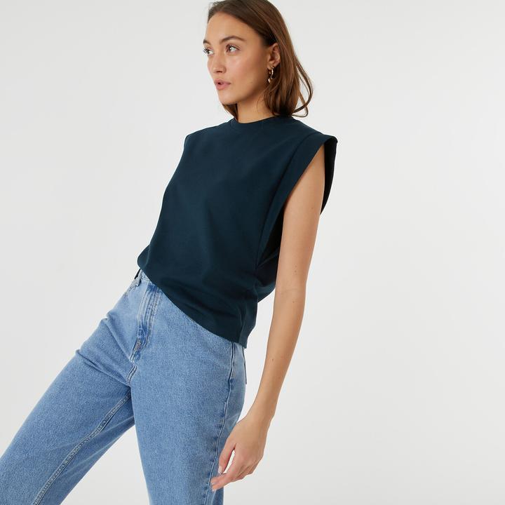 Image du produit La Redoute Collections Top sans manches à encolure arrondie (L)