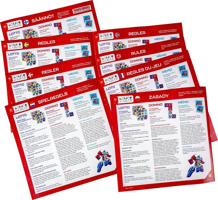 Actual product image Selecta Spielzeug Transformers 3in1 Memo Lotto Domino (German, French, Norwegian, Polish, Finnish, Danish, Swedish, English)