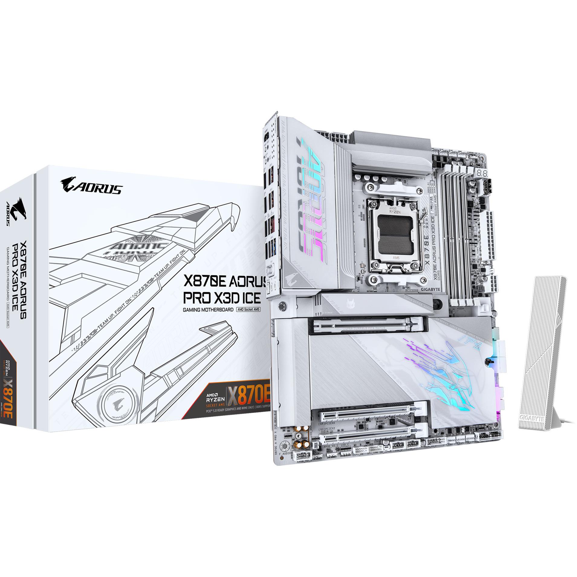 Gigabyte X870E AORUS PRO X3D ICE (AM5, AMD X870E, ATX), Mainboard