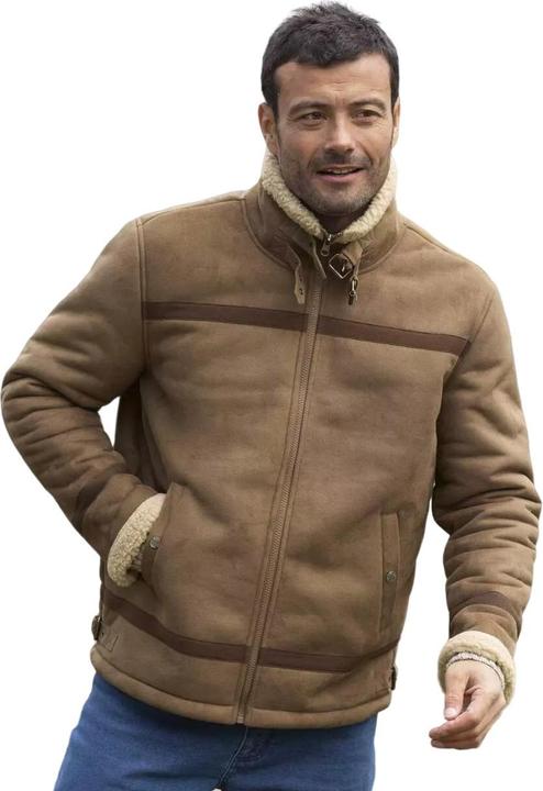 Immagine prodotto Atlas For Men Giacca imbottita da uomo in finta pelle scamosciata foderata in sherpa (3XL)