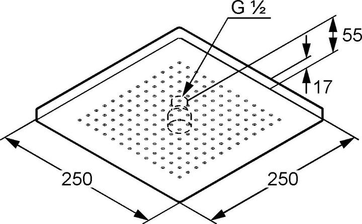 Image du produit Kludi Douche de tête A-QA DN 15 250x250mm chromé (42 l/min)